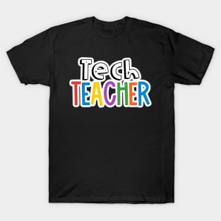 Rainbow Tech Teacher T-Shirt